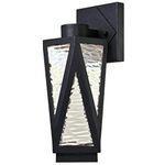 Westinghouse Lighting 63747 Zion One-Light Dimmable LED Outdoor Wall Fixture, Textured Iron Finish with Clear Water Glass