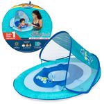 SwimWays Baby Spring Float with Adjustable Canopy and UPF Sun Protection, Blue Lobster