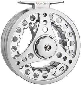 ANGLER DREAM Silver/Black (1/2WT 3/4WT 5/6WT 7/8WT) Fly Reel Aluminum Alloy Large Arbor Fly Fishing Reels