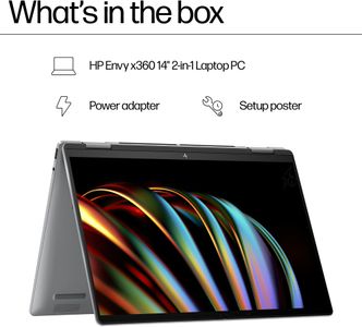 HP Envy x360 14” 2-in-1 Laptop – Intel Core Ultra 7, 16GB RAM, 512GB SSD, Touchscreen, Silver