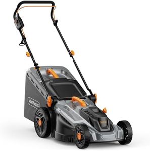 VonHaus Lawnmower 1600W – Electric Corded Lawn Mower for all Types of Grass – 42L Collection Bag, 380mm Working Width, 10m Cable, Foldable Height Adjustable Handlebar, 5 Depth Settings, Carry Handle