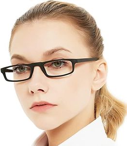 OCCI CHIARI Womens Reading Glasses Rectangular Reader 225(1.0 1.25 1.5 1.75 2.0 2.25 2.5 2.75 3.0 3.5 4.0 5.0 6.0) Black with Tr90