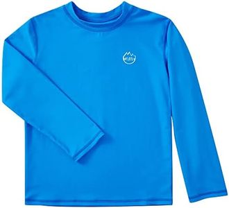 Willit Boys Rash Guard Swim Shirt Baby/Toddler Long Sleeve UPF 50+ Sun Protection SPF Quick Dry Shirt Brilliant Blue 8 Years