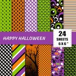 24 Sheets 6'' × 6'' Halloween Scrap