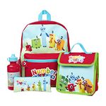 Numberblocks Kids Backpack 4 Piece School Set Including Lunch Bag, Water Bottle and Pencil Case