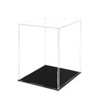 TSKDKIT Acrylic Display Case 20 x 20 x 25 cm Clear Collectibles Display Box Display Stand Storage Protective Box for Minifigure, Toys, Crafts, Memorabilia, Jewelry