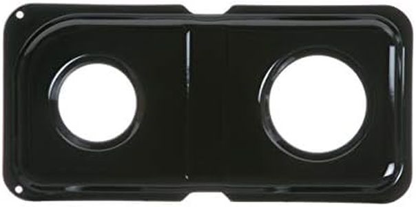 GE WB34K10009 Genuine OEM Porcelain Double Drip Pan (Black) for GE Gas Ranges