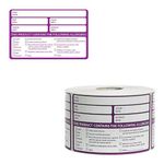 Large Food Allergen Date Info Labels - Removable Food Allergy Labels for Commercial Kitchens and Catering Outlets - Pack of 500