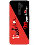 Pappu Dad and Mom Printed Back Case Cover for Oppo A5 2020 / Oppo A9 2020