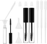 9PCS 10ml Empty Mascara Tube Wand Eyelash Cream Container Bottle for DIY Cosmetics Castor Oil Travel Toiletry Containers (3 x 10ml Bottle,3 x Funnel,3 x Dropper)