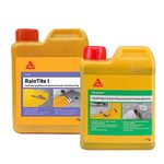 SIKA RainTite I Multipurpose polymer for repairing & waterproofing mortar &concrete White Aqua seal nano Liquid 1kg + SikaCim, Liquid waterproofing concrete & mortar admixture, for slabs, beam1kg