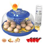 18 Eggs Incubator with Automatic Humidity Control/Egg Turning/Auto Water/Egg Candler,Incubators for Hatching Chicken,Ducks,Goose,Quail,Pigeon,Parrot Incubator for Farm, Home,Lab,Science Classroom
