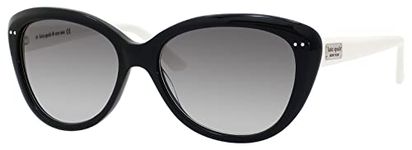 Kate Spade Women's ANGELIQS, Black & Cream Frame/Gray Gradient Lens, one Size