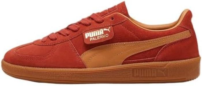 PUMA Palermo - Tenis casuales con cordones para hombre, color negro, Mars Red/Caramel Latte/Gum, 39 EU
