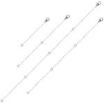 4pcs Necklace Extender Silver, 2/4/6/8 Inches Necklace Clasp Extender Chain Extenders for Necklaces Bracelets Jewelry Making Women Men (4 Sizes)