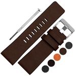 DBLACK ''DESIRE'' Best Replacement Band for Diesel Watch, Leather Watch Bands, Watch Straps for Men Women // For 22mm, 24mm, or 26mm Leather Watch Straps (Choose Your Size & Color) (Brown, 24mm)