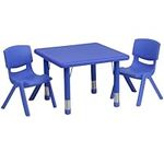 Flash Furniture 24'' Square Blue Pl