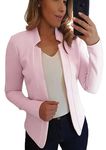 EFOFEI Lady Lapel Casual Suit Work Suit Office Jacket Slim Fit Simple Blazer Crop Frill Slim Fit Blazer Light PK M