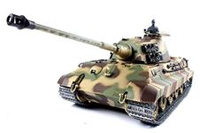 Haya® RC Tank 1/16 German King Tiger Pro Edition (Metal Tracks + Steel Metal Gearbox) Toy Tank 2.4Ghz RC Cars Gift Boy Model Remote Control Officially Licensed by Heng Long