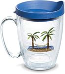 Tervis Palm Tree & Hammock Scene Made in USA Double Walled Insulated Tumbler Travel Cup Keeps Drinks Cold & Hot, 16oz Mug, Lidded