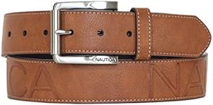 Nautica Men's Casual Leather Belt, Casual Jean - Tan, 40