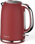 LONGDEEM Electric Kettle Stainless Steel Interior Double Wall, Wide-Open Lid 1.7L 1500W Electric Tea Kettle, Easy to Clean, BPA Free Kettle & Hot Water Kettle, Auto Shut-Off & Boil-Dry Protection, Red