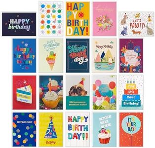 Hallmark Assorted Birthday Cards with Envelopes (20 Card Refill Pack for Organizer Box)