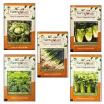 Farmgokart Combo Seed Pack Of 5 : Exotic Leafy Vegetable Seeds For Growing At Home And Kitchen Garden ( Lettuce Ice Berg Seed+ Lettuce Romain Seeds + Celery Seeds + Leek Seeds + Parsley Seeds)