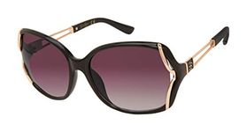 Jessica Simpson Women's J6011 Beautiful Butterfly Sunglasses with Uv400 Protection. Glam Gifts for Her, 60 Mm, Black