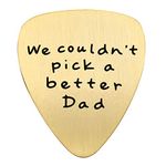 Fathers Day Gift Mens I couldn't Pick a Better Dad Guitar Pick Custom Gift for Daddy Papa Stainless Steel (Gold We couldn't pick a better dad)