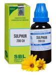 SBL Sulphur 200 Homeopathic Medicine - Set of 1 Bottle