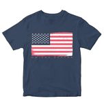 Heybroh Kids T-Shirt USA United States Flag 100% Cotton Boy's Girl's Regular Fit Unisex T-Shirt (Navy Blue; 9-10 Years)