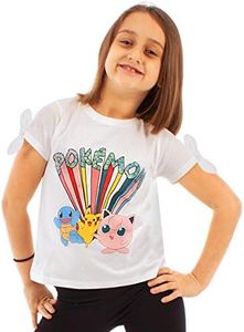 Vanilla Underground Pokemon Pikachu and Characters Girl's T-Shirt (11-12 Years) White