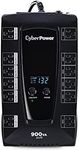 CyberPower AVRG900LCD Intelligent LCD UPS System, 900VA/480W, 12 Outlets, AVR, Compact