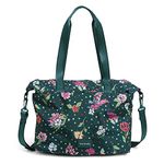 Vera Bradley Women's Recycled Lighten Up Reactive Tote Bag Handbag, Hope Blooms Teal, One Size