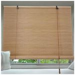 Natural Bamboo Roller Blinds Customizable 45 50 55 60 65 70 75 80 85 90 95 100 105 110 115 120 125 130 135 140 145 150 155 160 165 170 175 180 Wide Roman Blinds with Lift Anti-Uv Bamboo Shades Privacy