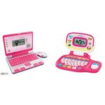 VTech Challenger Laptop, Pink, Kids Laptop with Vocabulary, Maths & French Learning Games, 2 Player Kids Computer, Educational Toy Computer for Kids, Fun Laptop, Pink