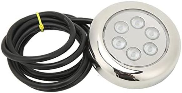 Asixxsix Underwater Boat Light, Waterproof Surface Mount Stainless Steel Marine Underwater Light, LED Transom for Boat, Yacht, Cruise Ship, Sailboat, Pontoon, Transom (RGBW)