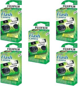 Fujifilm QuickSnap Flash 400 One Time Use 35mm Camera with Flash, 27 Exposures, 5-Pack