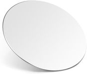 HONKID Metal Aluminum Mouse Pad, Thin Hard Mousepad, Double Sided Waterproof Fast and Accurate Control Mousepad for Laptop, Computer and PC, Office, 7.87 * 7.87 Round Silver