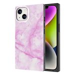 Cocomii Square Marble iPhone 11 Case, Slim Thin Glossy Soft Flexible TPU Silicone Rubber Gel Trunk Box Square Edges Fashion Phone Case Bumper Cover Compatible with Apple iPhone 11 6.1" (Pink)