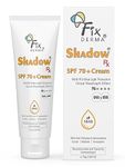 Fixderma Shadow RX Sunscreen SPF 70+ Cream PA++++ | Sunscreen for Dry Skin | Sunblock SPF 70 | Hybrid Sunscreen with UVA & UVB Filters, Antioxidants, IR Protection and Blue Light Protection - 75gm