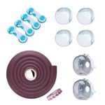 Safe-O-Kid All-in-One Baby Safety Gift Set – Gas Knob Covers, Cabinet Locks, Edge Protector & Corner Guards | Complete Child Proof Home Kit