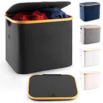 Lonbet - Storage Bin With Lid - 50 L - All In One Closet Organizer and Storage Solution - Storage Box Basket for Organizing - Versatile Use: Laundry Basket and Clothes Toys Bathroom Organizer