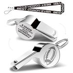 Whistles With Lanyard, Coach Whistle, Football Gifts, Football Gifts for Coach Gifts for Men Women Teacher Thank You Cheer Coach Gift ?A Coach Teaches Motivates Inspires to Achieve the Impossible