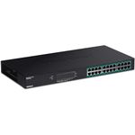 TRENDnet 24-Port Gigabit PoE+ Switch, TPE-TG240G, 24 x Gigabit PoE+ Ports, 370W Power Budget, 48 Gbps Switch Capacity, Rack Mount Kit Included, Ethernet Network Switch, Metal, Lifetime Protection