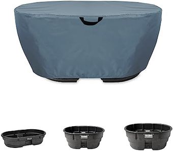 WORUO Waterproof Stock Tank Cover，Keep Your Stock Tank and Pool Clean, Keep Leaves and Debris out, Tear-Resistant and UV Resistant for Dustproof Weather Resistant (for 150 Gallon Oval Tank)