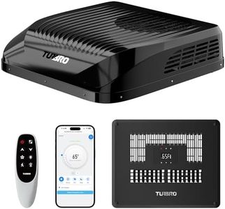TURBRO 12V DC 9,000 BTU RV Air Conditioner with Inverter Compressor, Non-Ducted Ultra- Low Profile Rooftop Unit, R32 Refrigerant, Quiet Operation, WiFi-Control, for RV, Camper, Black