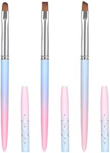 KINBOM 3pcs Nail Polish Clean up Brush, Nail Pen Painting Tools Builder Gel Nail Remover Brush for Nail Art Design Polish Mistake Cleaning