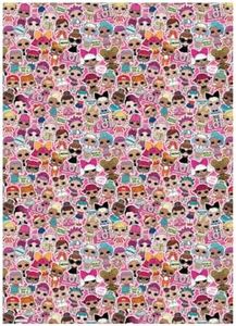 LOLSurprise Papel de regalo de 4 metros, rollo de papel de regalo de 4 metros x 70 cm abierto. Producto oficial de LOL Surprise, de origen responsable, FSC multicolor